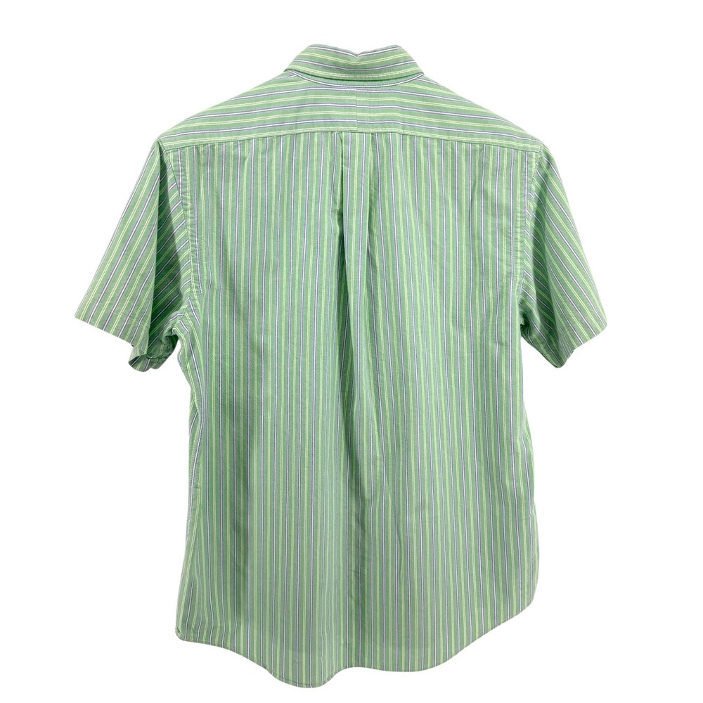 Ralph Lauren Button Down Mens Large Pre-Owned Pastel Green Striped Custom Fit - Picture 8 of 15